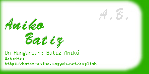 aniko batiz business card